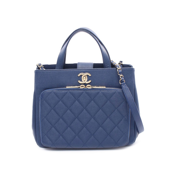 Pre-Loved Chanel Small Quilted Caviar Business Affinity Satchel - Picture 1 of 10